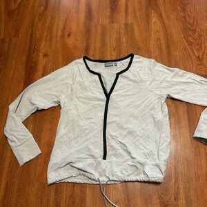 Athleta Heather Gray Top with Black Accents
